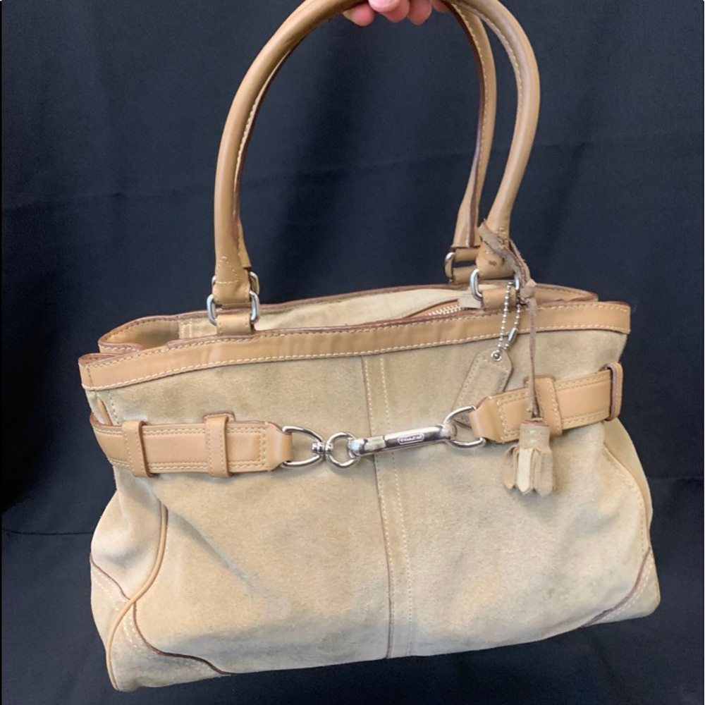 Tan Suede Coach Bag